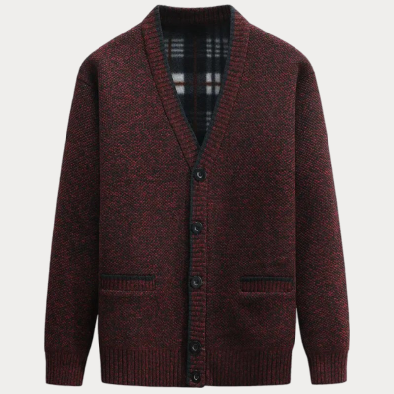 Andreas™ | Cardigan classique à col en V tricoté