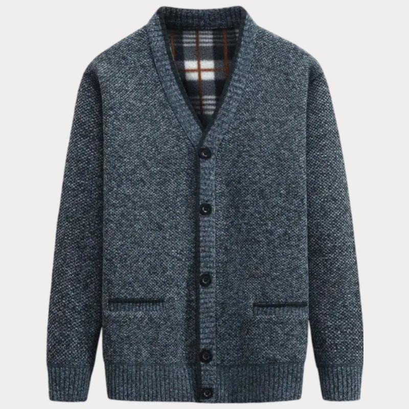 Andreas™ | Cardigan classique à col en V tricoté