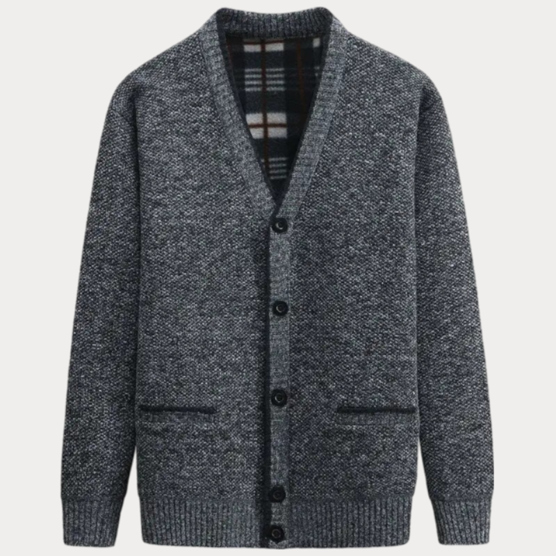 Andreas™ | Cardigan classique à col en V tricoté