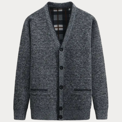 Andreas™ | Cardigan classique à col en V tricoté