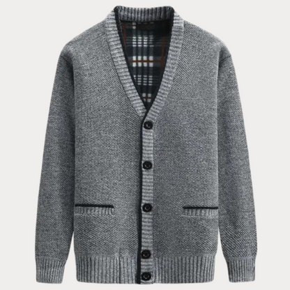 Andreas™ | Cardigan classique à col en V tricoté