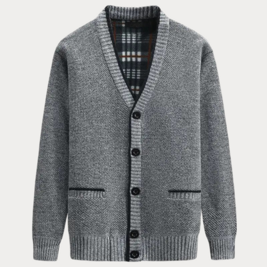 Andreas™ | Cardigan classique à col en V tricoté